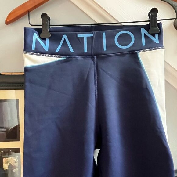 PE Nation Logo Waist Over Foot Leggings sz S - Picture 3 of 11